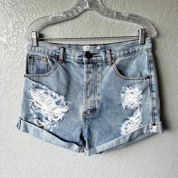One Teaspoon Pants - One Teaspoon Outlaws distressed raw cuffed hem shorts